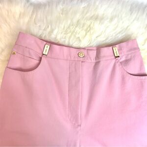 ST. JOHN SPORT Pink High Rise Straight Leg Jeans Pants Size 12